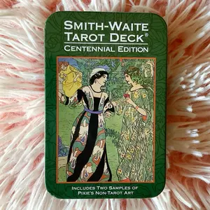 Smith-Waite Tarot Deck Centennial Edition -Pocket Edition (in Metal Tin) With Guide Book