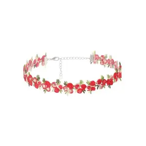 Sweet Handmade Colorful Daisy Flower Sunflower Leaf Pendant Clavicular Chain Adjustable Choker Necklace Friendship Elegant Jewelry for Women summerwins,summerwins