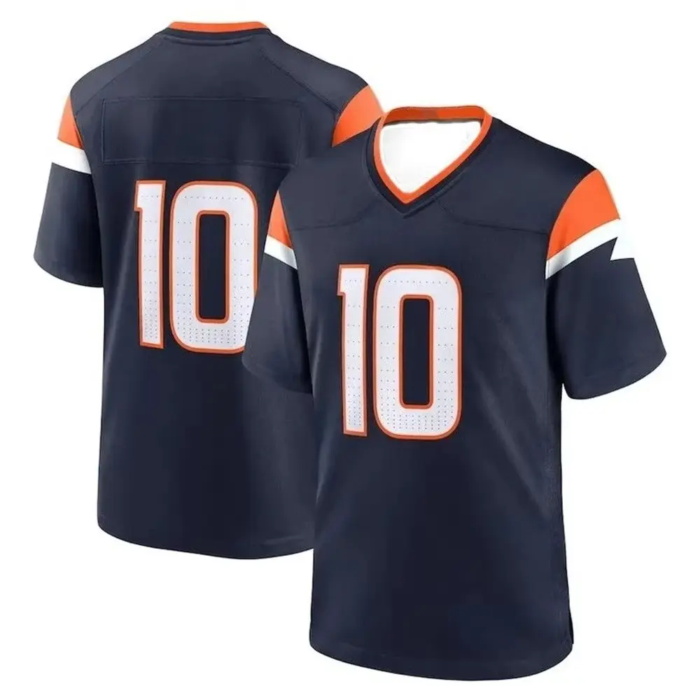 Bo Nix 10 Football Custom Name Jersey, Broncos Football Jersey, Game Day Jersey, Retro Sports Style Unisex Gift, Sunday Football Shirt