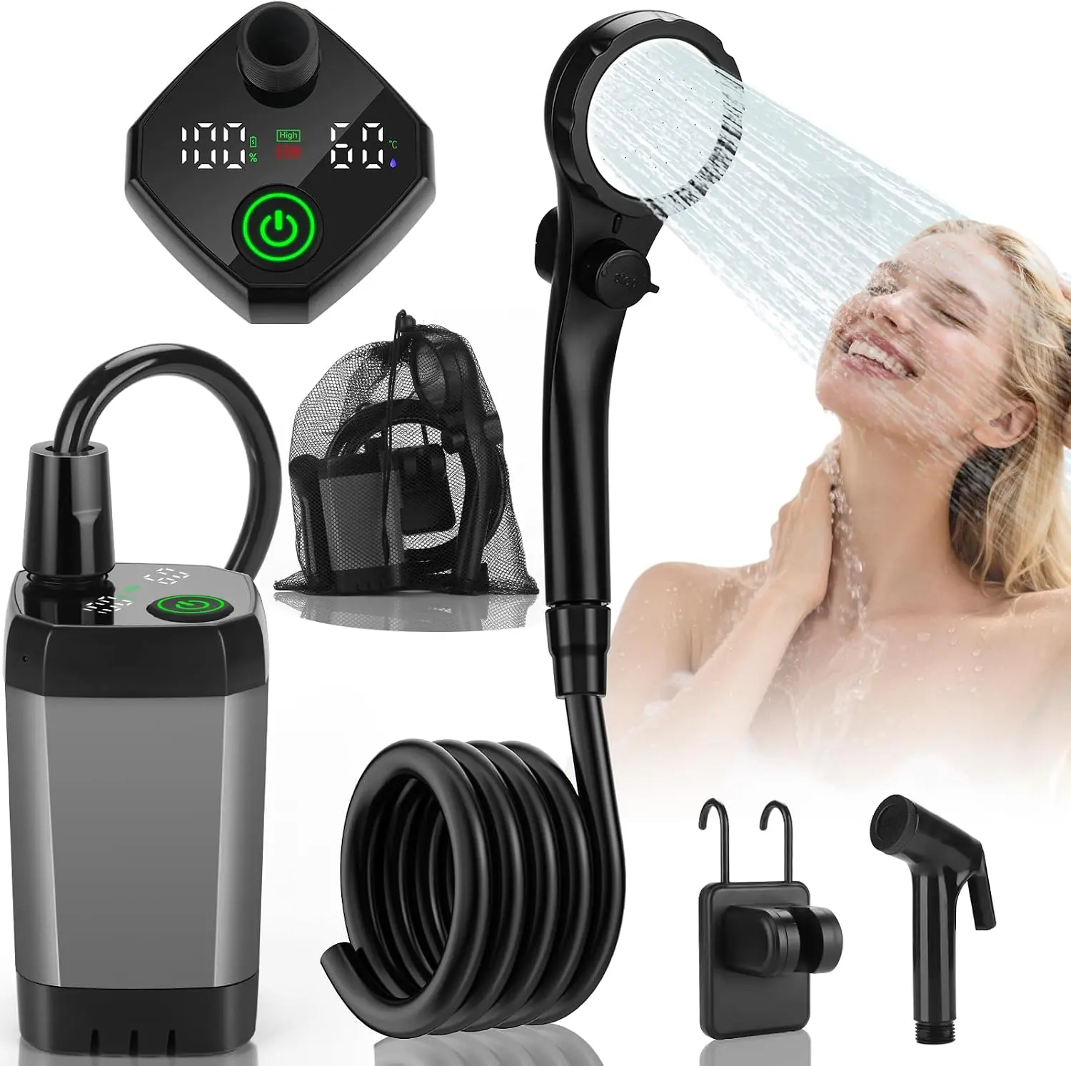 Smart Shower System with Digital Display and Adjustable Settings for Optimal Comfort and Efficiency