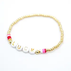 Shmart Lucky Charm Bracelet Handmade with Golden Miyuki Beads