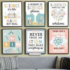 Life Science Posters | Set of 6 | Educational Posters Boho Colorful Wall Decoration Art Deco Style Life Science Posters | Set of 6 | Educational Posters Boho Colorful Wall Decoration Art Deco Style