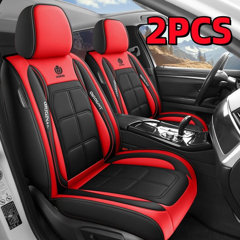 Premium Car Seat Covers 2PCS  Front Seats Waterproof PU Leather Vehicle Seat Protectors Universal Fit for All Cars