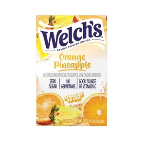 3x Welch's Orange Pineapple Singles To Go - Flavoring Powder Drink Mix Pack - Fruity Refreshment 0.56oz