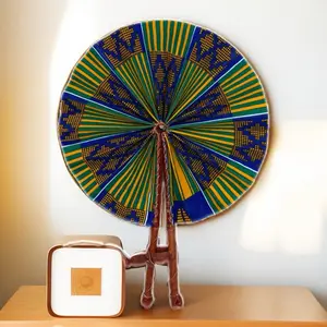 African Print Fan Hand