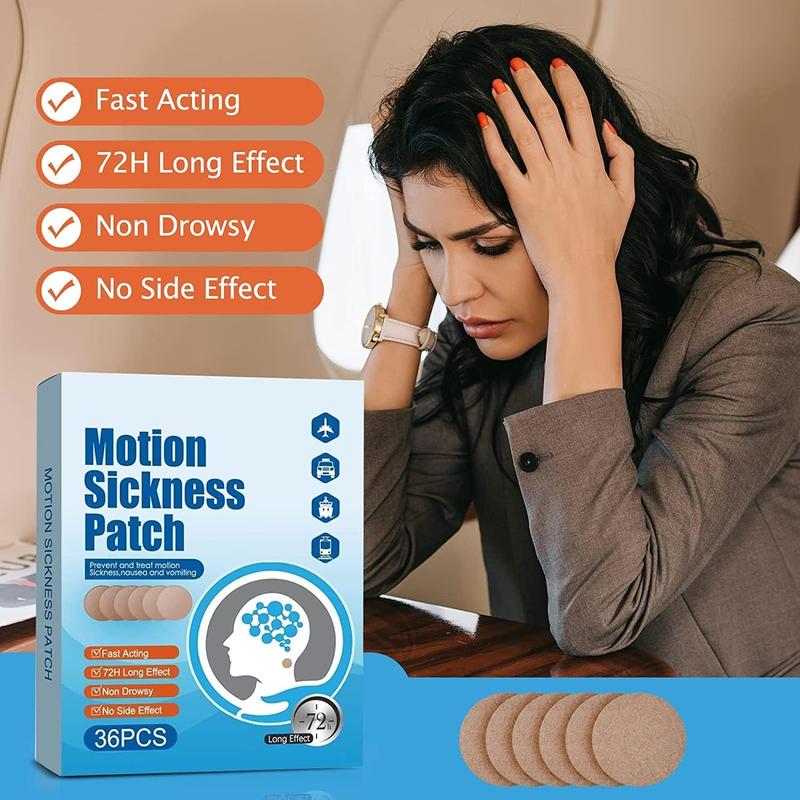 Motion Sickness Patches &amp; Sea Sickness Bands for The Relief of Nausea and Vertigo from Travel of Cars, Ships, Airplanes &amp; Other Forms of Transport Movement