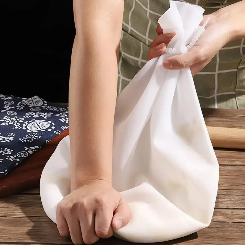 Food-Grade Silicone Dough Kneading Bag - Thick, Smooth, Nonstick Durable Bakeware Kitchen Accessories for Effortless Baking, Easy Dough Release, Home & Party Supplies
