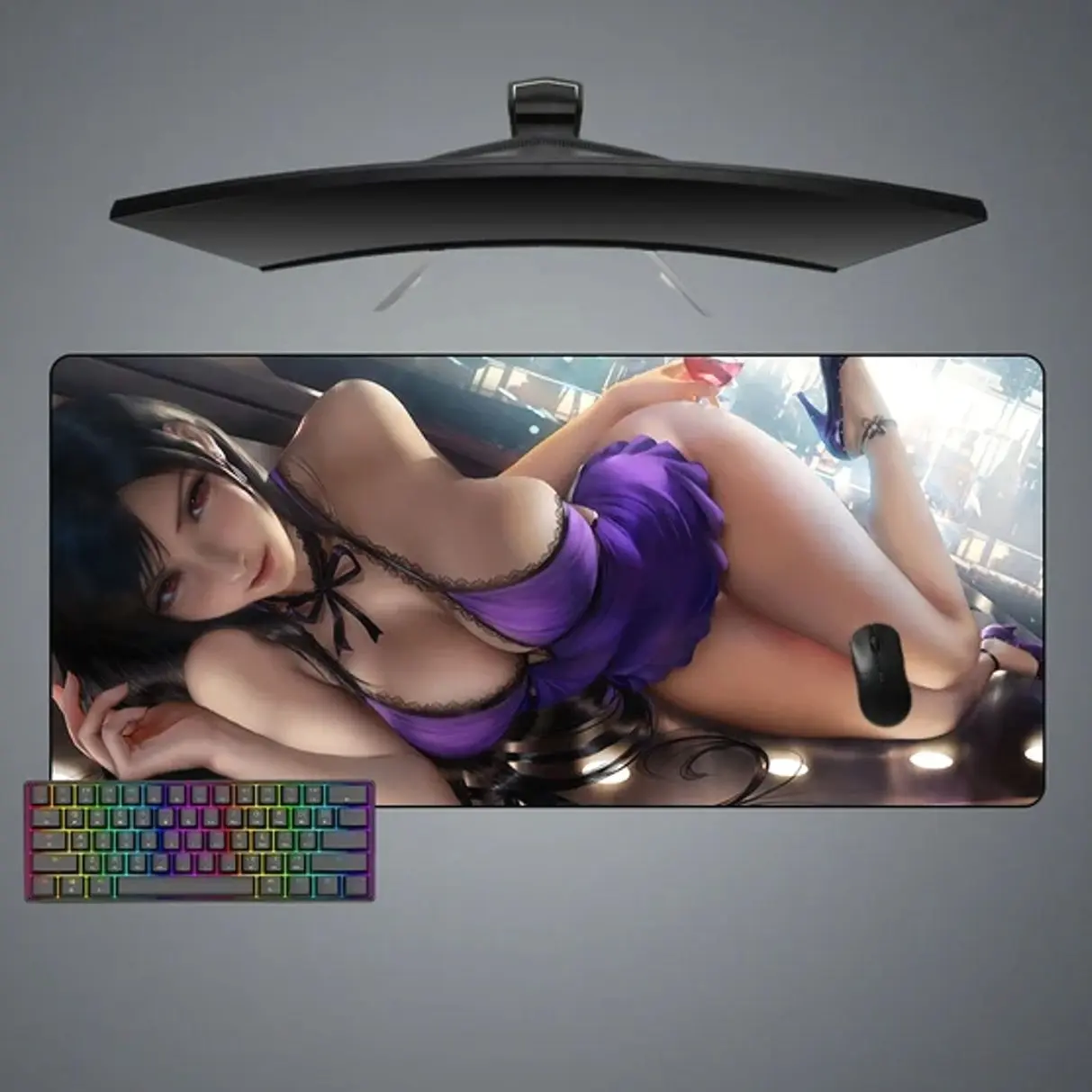 Sexy Tifa Design Gaming Mouse Pad, Computer Desk Mat