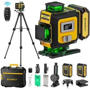 【FathersDayGift】SOARFLY X16 Laser Level with Tripod, 4x360° Self Leveling Line Laser, 16-Line Green Laser, Cross Lines Tool with 2 Batteries for Tile, Picture Hanging, Home Renovation | SummerWins | DealsForYouDays