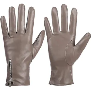 Winter Leather Gloves for Women, Touchscreen Texting Warm Driving Gloves