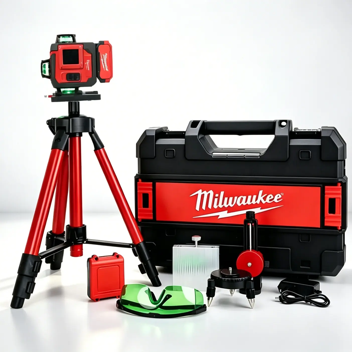 Milwaukee High-Precision Leveling Tool - Premium Industrial Alignment Guide, Heavy-Duty Hand Tool for Tile & Cabinet Work, Compact Corded Circular Saw with Laser