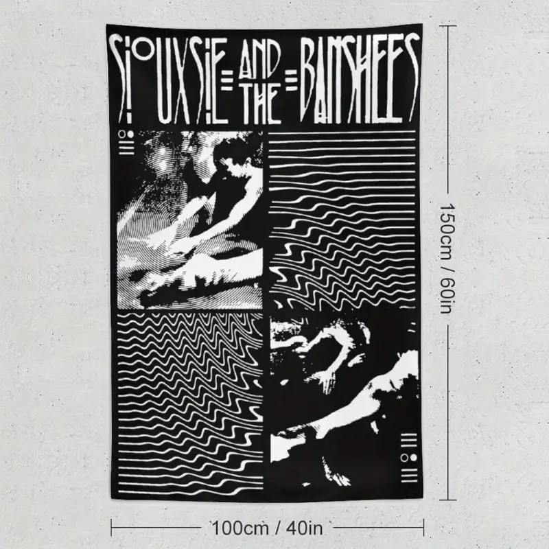 [Retro Siouxsie] Retro Siouxsie and the Banshees 1pc Tapestry Wall Art | 40x60in Vertical Polyester Poster with Indoor/Outdoor Home Decor for Bedroom, Living Room, Party - Durable Polyester