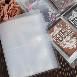 Transparent Frosted Material Waterproof Card Storage Book, Documents and Receipts Storage, Scrapbook Album and Postcard Storage, Decor