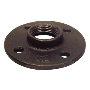 B & K  0.5 in. Black Floor Flange