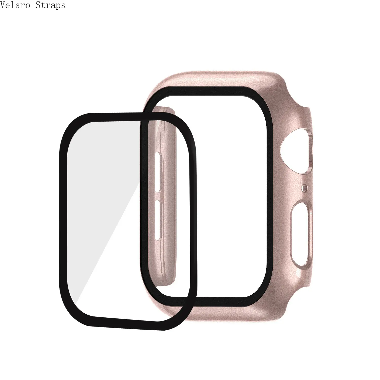 All-Inclusive 2-in-1 Anti-Drop PC + Tempered Glass Case for Apple Watch Series 4-11/SE, Full Coverage Protective Cover 38/40/41/42/44/45/46mm, OPP Bag Packaging