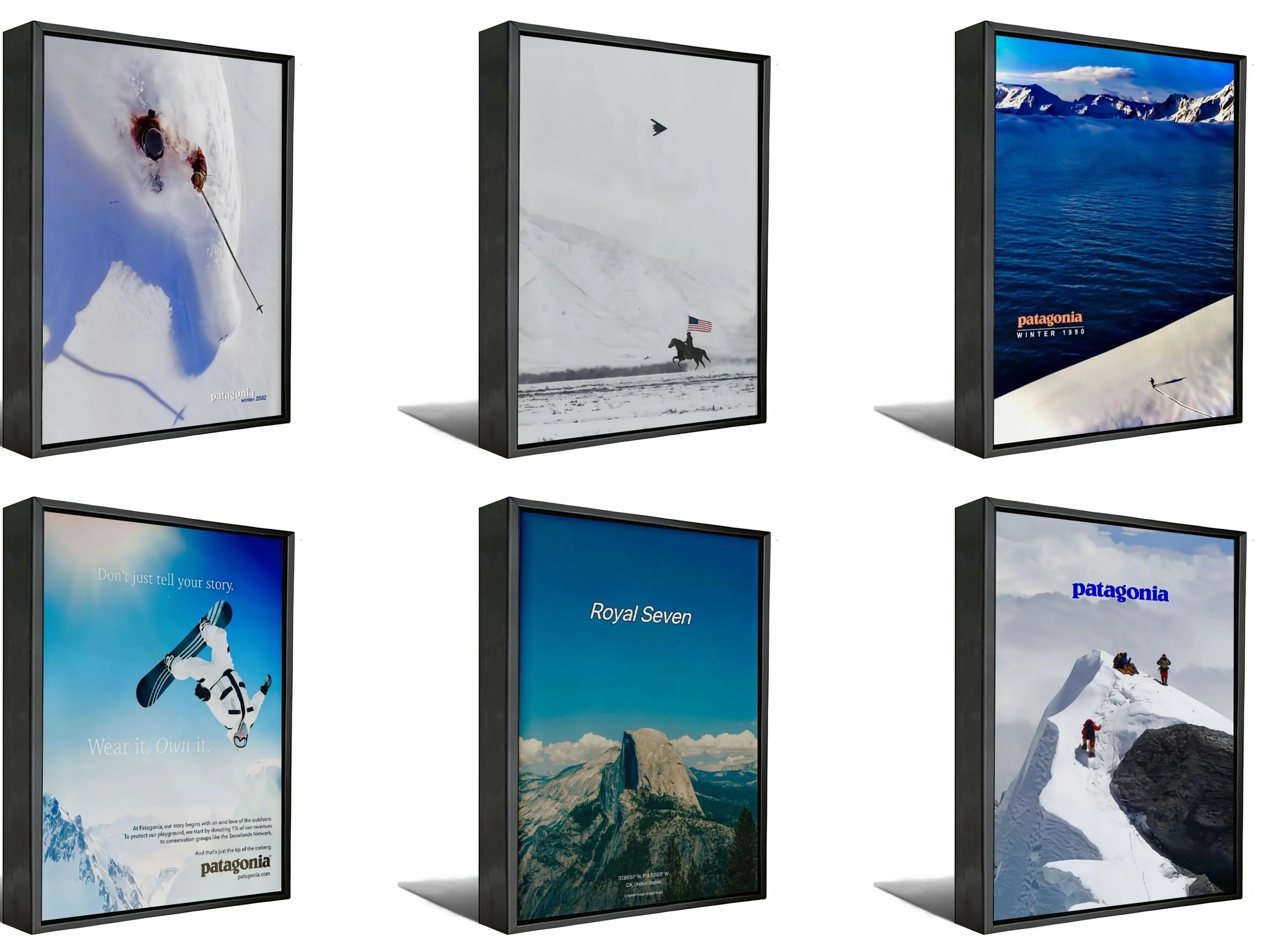 Royal 7 Framed Poster - High-Quality Decorative Wall Art, Wall Display for Home Decor, Room Decor - Mountain Views, Nature Scenes for Ski Enthusiasts