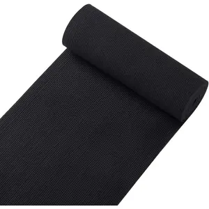 Knit Elastic Bands for Sewing Black Stretch High Elasticity Flat Elastic Cord 6 Inch Wide Braided Elastic Spool 2 Yard
