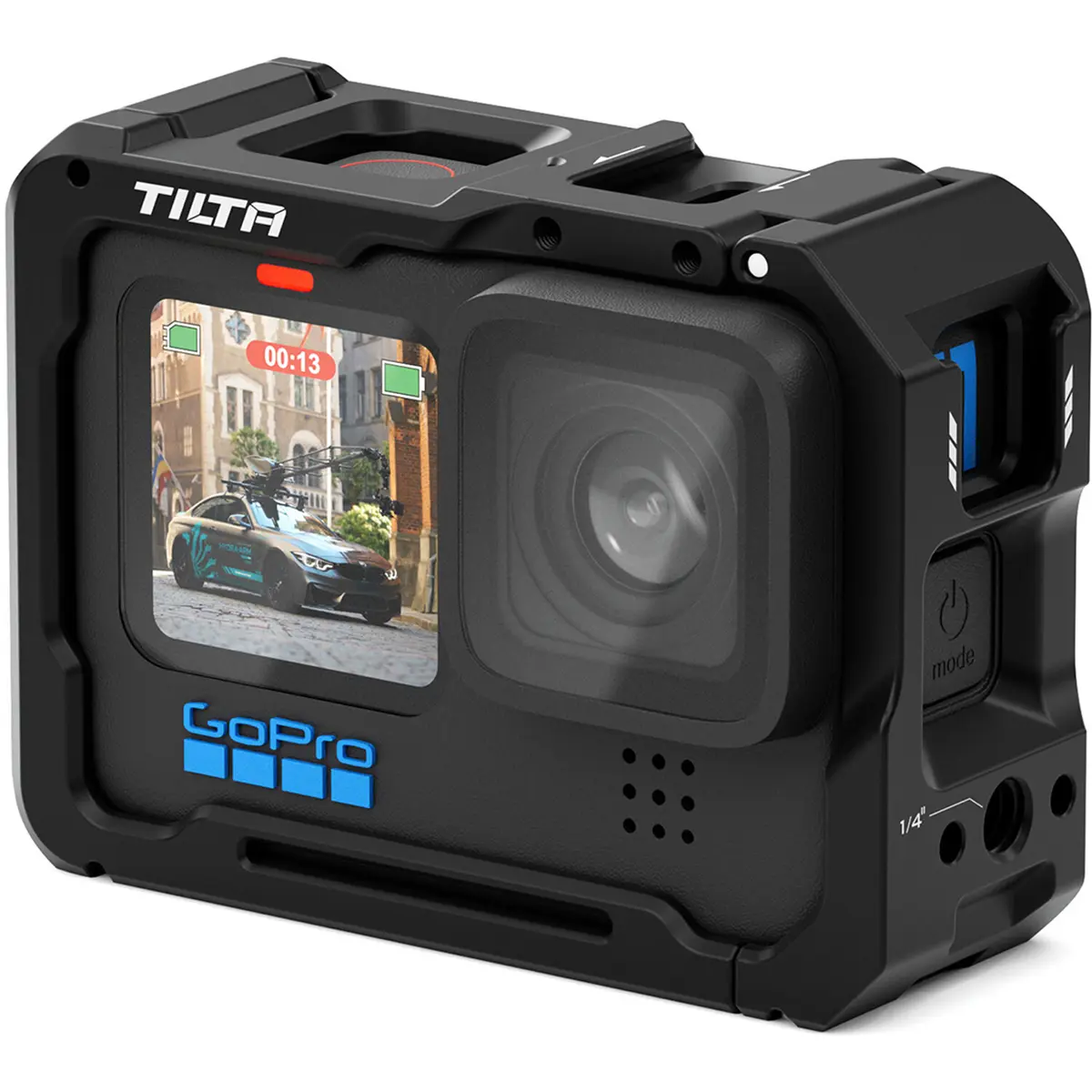 Tilta Full Aluminium Safety Camera Cage with Accessible Port, Adjustable Mounting Slots for GoPro HERO 13-9 Action Cameras, Hero Series Compatible