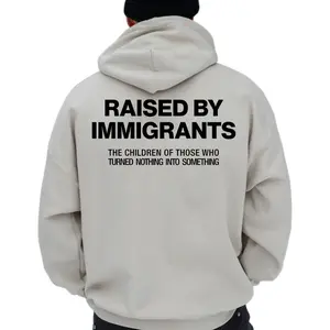 Raised By Immigrants Hoodie, Proud Heritage Quote Sweatshirt, Cultural Identity Graphic Hoodie, Unisex Streetwear
