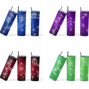 Colored zodiac Tumblers