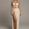 Women's Solid Color 2-Piece Swimdress & Cover Up Dress Set - Bathing Suit Cover Ups, Machine Washable Long Dress for Casual Beach Holiday Sports Outfits