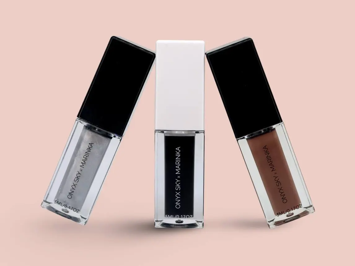 The Onyx Sky x Marinka Collection Lip Gloss By Onyx Sky Cosmetics, The Onyx Sky x Marinka with New Formula, Long-Lasting & Moisturizing Tinted Lip Gloss - Color changing Lipgloss