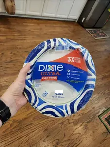 50 Count Multi-Color Ultra Disposable Paper Plates, 10"