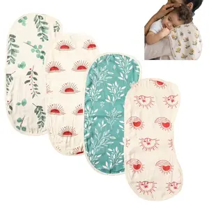 Baby Burp Cloths - Super Absorbent Burping Cloth, Muslin Burp Clothes, , Newborn Milk Spit Up Rags, Burpy Cloth Bib for Unisex, Burping Rags Traditional Neutral Baby Bibs