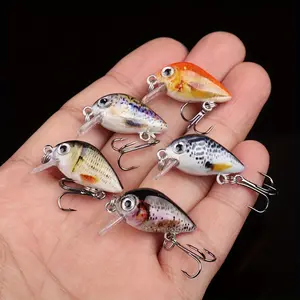5pcs Fishing Bait Set Mini Floating Crank Bait Artificial Fishing Bait
