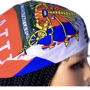 Haitien flag head bandana