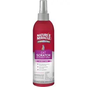 Nature's Miracle Advanced Platinum Cat Scratch Deterrent Spray, 8 Ounces, Discourages Destructive Scratching