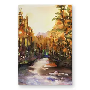 Begin Home Decor C1MP2030F9L6U9 20 x 30 in. Merced River - Orange Trees Metal Print Wall Art for Home Decor