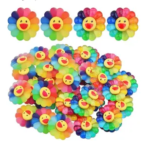 Popular Rainbow Sun Smiley face nail decal for acrylic gel decorations 12 pcs pack