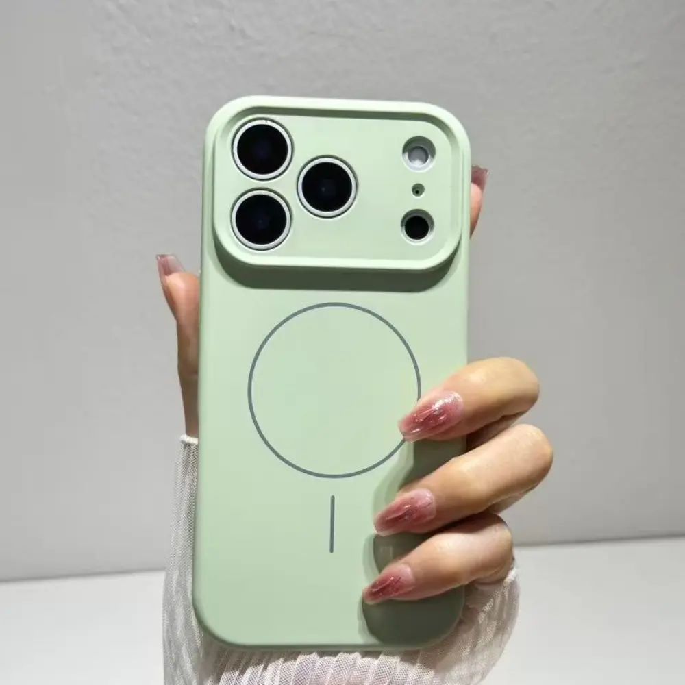 Stylish Classic Liquid Silicone Magnetic Phone Case, Shockproof and Supports Wireless Charging. Compatible with iPhone 17 Pro Max, 17E, 17 Air, 16 Pro Max, 16E, 15 Pro, 14 Plus, 13 & 12 Series. Fashionable Creative Design, Unisex.