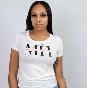 Mother With a Hustle White Tee 100% cotton