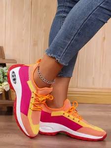 Elegant Knit Women Sneakers, Lifestyle Sneakers, Breathable Mesh Design, Perfect for Casual Wear & Daily, Ideal for Comfort & Style