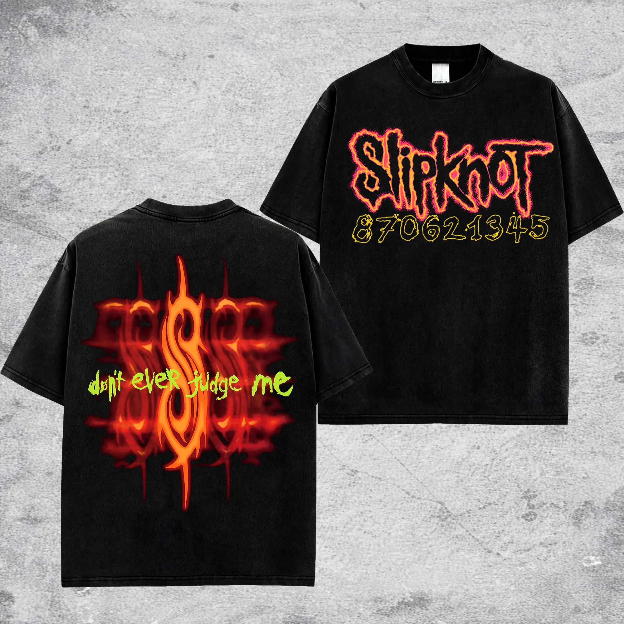 [$$$MANLIFE] Slipknot 870621345 Unisex Acid 100% Cotton T-Shirt – All Hope Is Gone World Tour Rock Groove Metal Cotton Washed Tee, Groove Metal Rock Band Washed Shirt, Oversized Vintage Tee, Heavy Metal Merch, Gift for Rock Fans Print Casual Crewneck