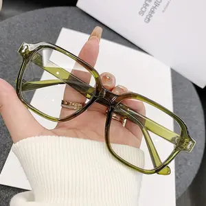 Tortoiseshell Pattern Square Frame Eyeglasses Anti-blue Light Eyeglasses for Women & Men, Fashion Eyeglasses for Work, Daily Decor, for Student Daily Use, Fashionable Frames Glasses