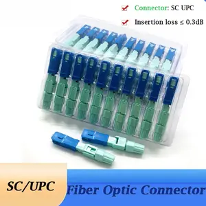 FTTH SC APC & SC UPC Single-Mode Fiber Optic Quick Connector Embedded FTTH SM Optic Fast Connector SC Connector