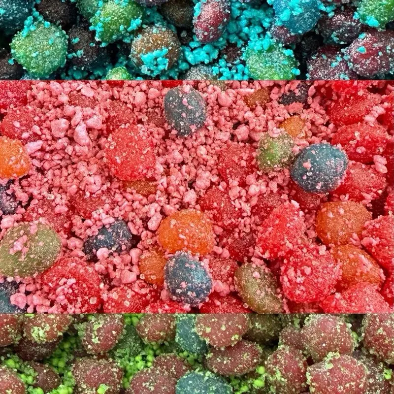 Sour Gushers Trio Sour Blue Raspberry, Sour Cherry & Sour Apple Gushers Bundle for Candy Lovers Bursting with Flavor Sweet Sugar