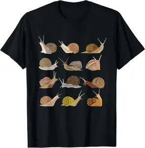 100% cotton Unisex Snail T-Shirt T-Shirt