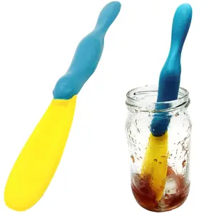 Silicone Flexible Shaped Splatypus Jar Spatula, Kitchen Bakeware Decorating Tool for Easy Scooping, Scraping
