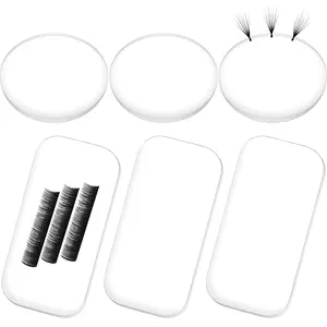 6 Pieces Eyelash Extension Pad Silicone Pads for Lashes Silicone False Eyelash Holder Pads Reusable Eyelash Extension for Loose Lash Grafting Gasket Pallet Eyelash Adhesive Eyelash Extension (Clear) springtok
