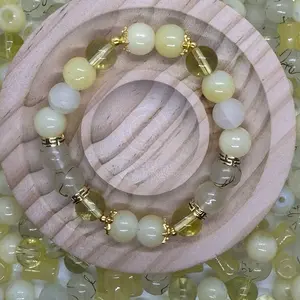 Pastel yellow beads