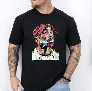 Hip Hop Rapper T-Shirt, Hip Hop Shirt, Tupac Rapper Tee, Unisex Short Sleeve Tee, Top Menswear Crewneck