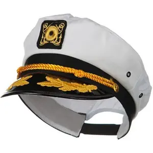 Captain's Yacht Sailors Hat Snapback Adjustable Sea Cap Navy Costume Accessory (1 Pc)