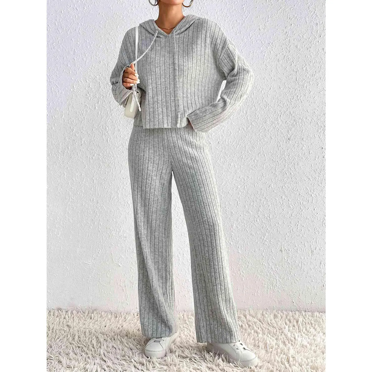 The JoJo Ribbed Hoodie and Pants Set