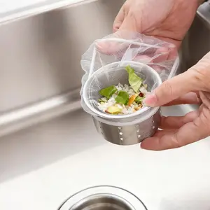 400 Pack Disposable Sink Strainer Bags Ultra-Fine Elastic Mesh Food Catcher for Kitchen Drains Anti-Clog Filter Nets for Leftovers Hair & Debris Universal Fit for Sink Strainers