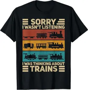 Retro Wagon Train Lover Model Railroad Conductor Funny Train T-Shirt