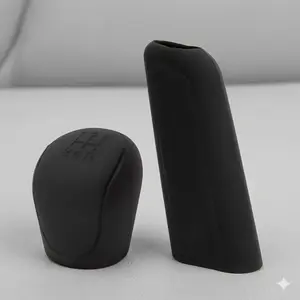 Universal Silicone Gear Shift Knob Cover & Handbrake Boot Protector Set - Durable High-Temp Resistant Non-Slip Grip, Dust Shield for Manual Cars & SUVs, Enhances Driving Comfort, Easy Install Accessories.